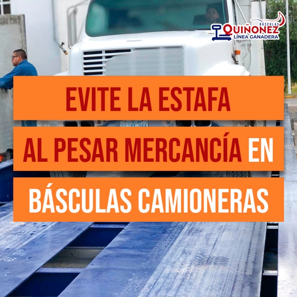 Evite la estafa al pesar mercancía en básculas camioneras